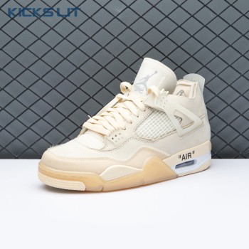 Air Jordan 4 RERO x Off-White AJ4 OW Sail Unisex
