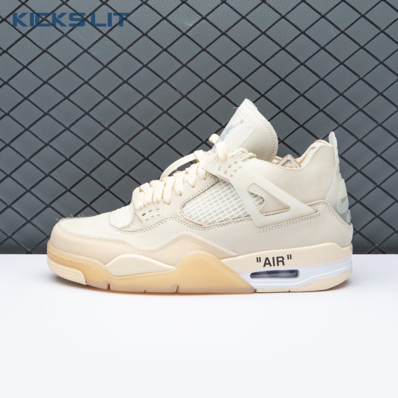 Air Jordan 4 RERO x Off-White AJ4 OW Sail Unisex