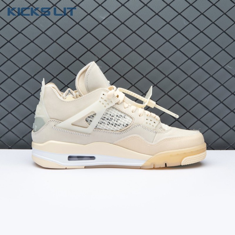 Air Jordan 4 RERO x Off-White AJ4 OW Sail Unisex
