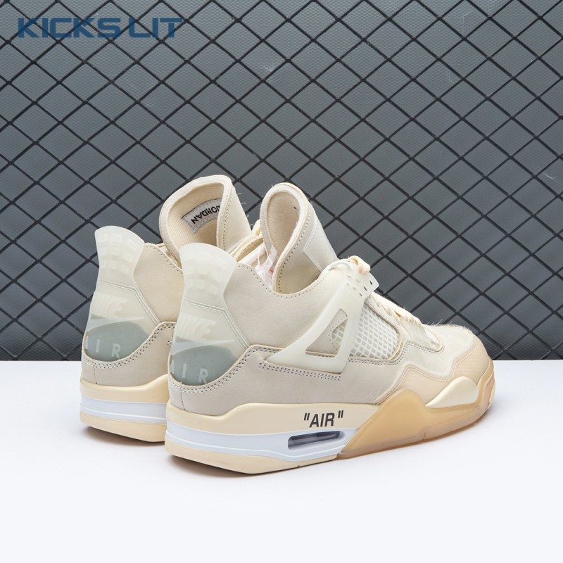 Air Jordan 4 RERO x Off-White AJ4 OW Sail Unisex