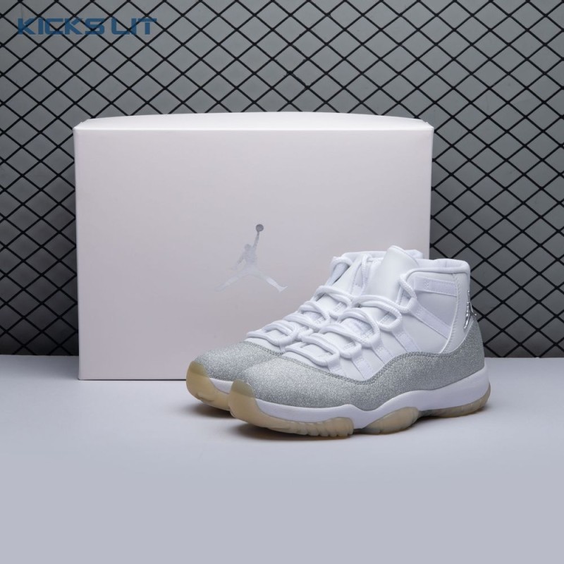 Jordan 11 Retro White Metallic Silver AR0715-100 Unisex