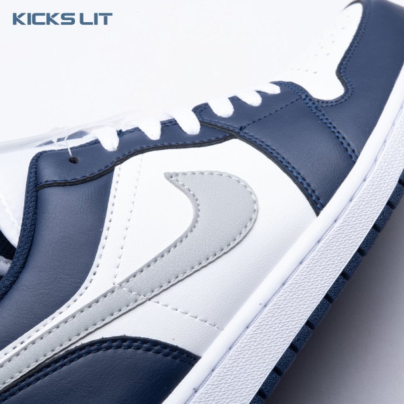 Jordan 1 Low Wolf Grey Midnight Navy 553558-141 Unisex Jordan 1 Low Wolf Grey Midnight Navy 553558-141 Unisex