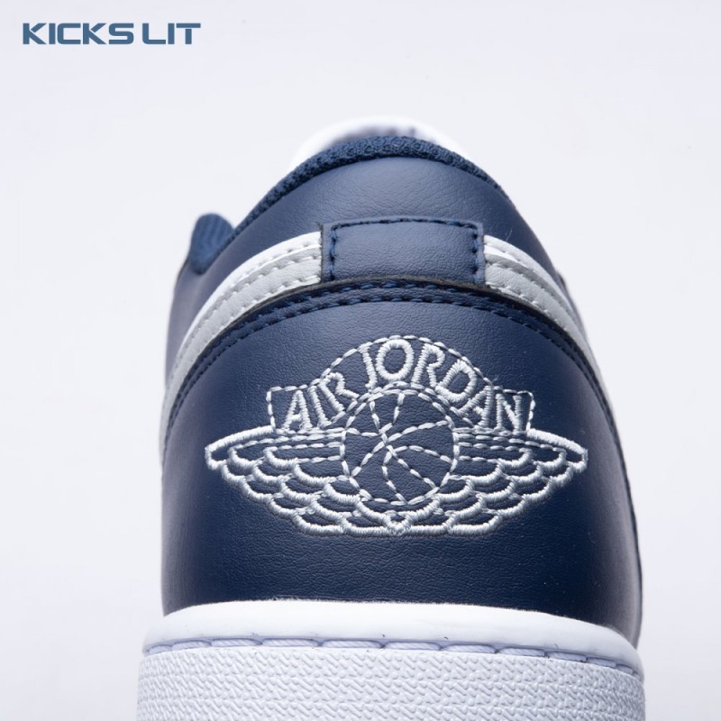 Jordan 1 Low Wolf Grey Midnight Navy 553558-141 Unisex Jordan 1 Low Wolf Grey Midnight Navy 553558-141 Unisex