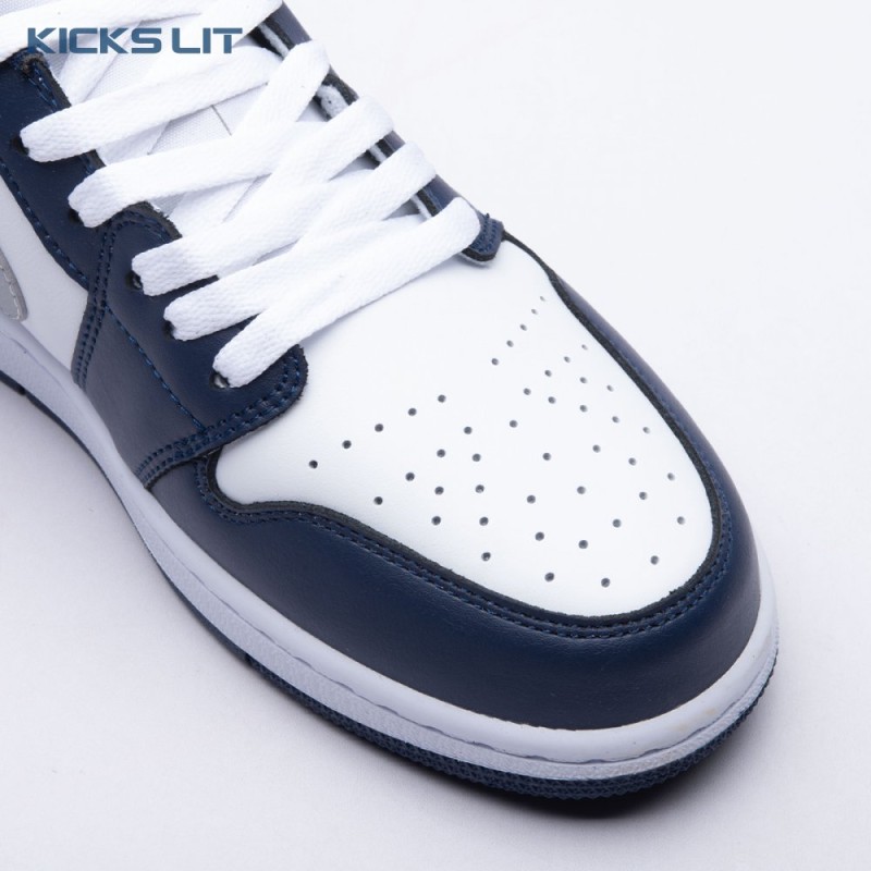 Jordan 1 Low Wolf Grey Midnight Navy 553558-141 Unisex Jordan 1 Low Wolf Grey Midnight Navy 553558-141 Unisex