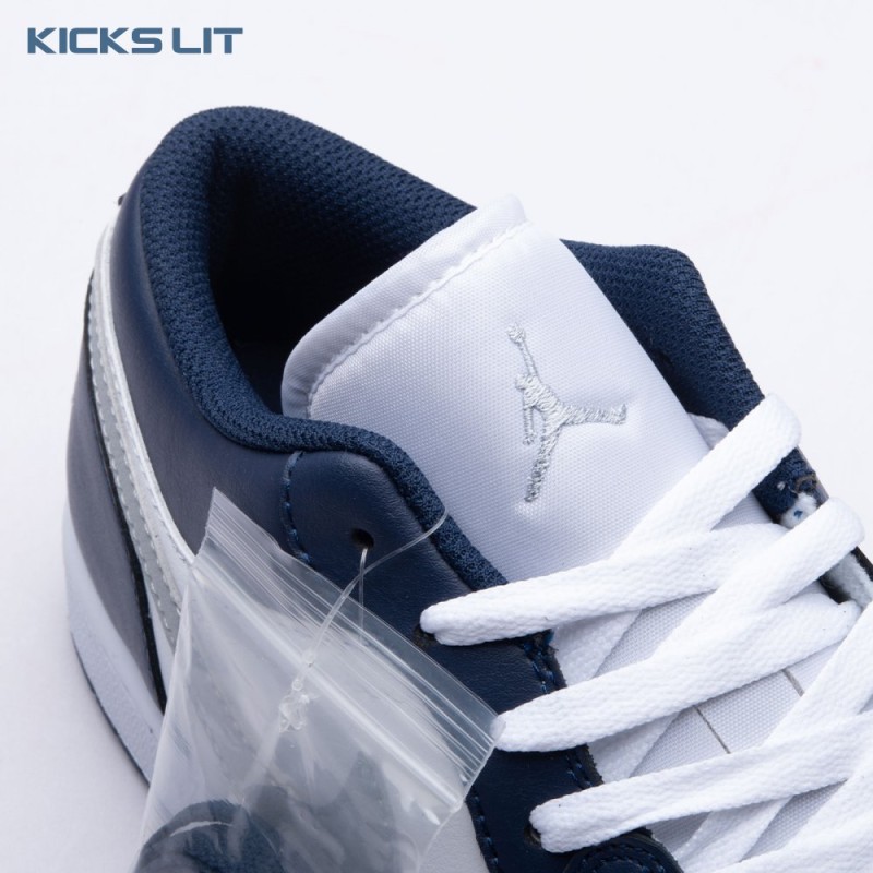 Jordan 1 Low Wolf Grey Midnight Navy 553558-141 Unisex Jordan 1 Low Wolf Grey Midnight Navy 553558-141 Unisex