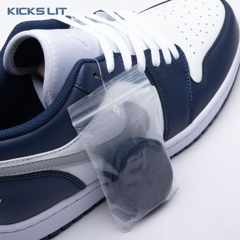 Jordan 1 Low Wolf Grey Midnight Navy 553558-141 Unisex Jordan 1 Low Wolf Grey Midnight Navy 553558-141 Unisex