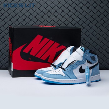Jordan 1 Retro High White University Blue Black Unisex