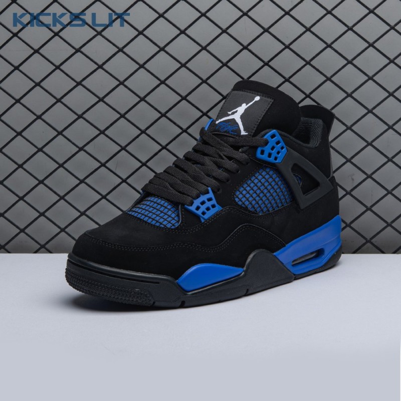 Jordan 4 Retro Black Blue Men's Jordan 4 Retro Black Blue Men's