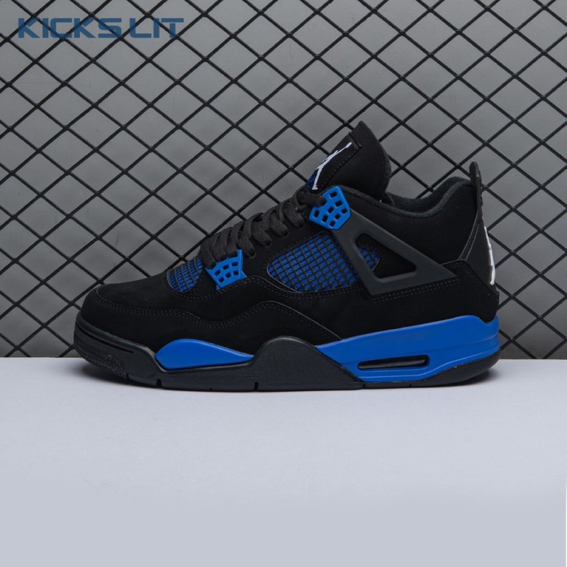 Jordan 4 Retro Black Blue Men's Jordan 4 Retro Black Blue Men's