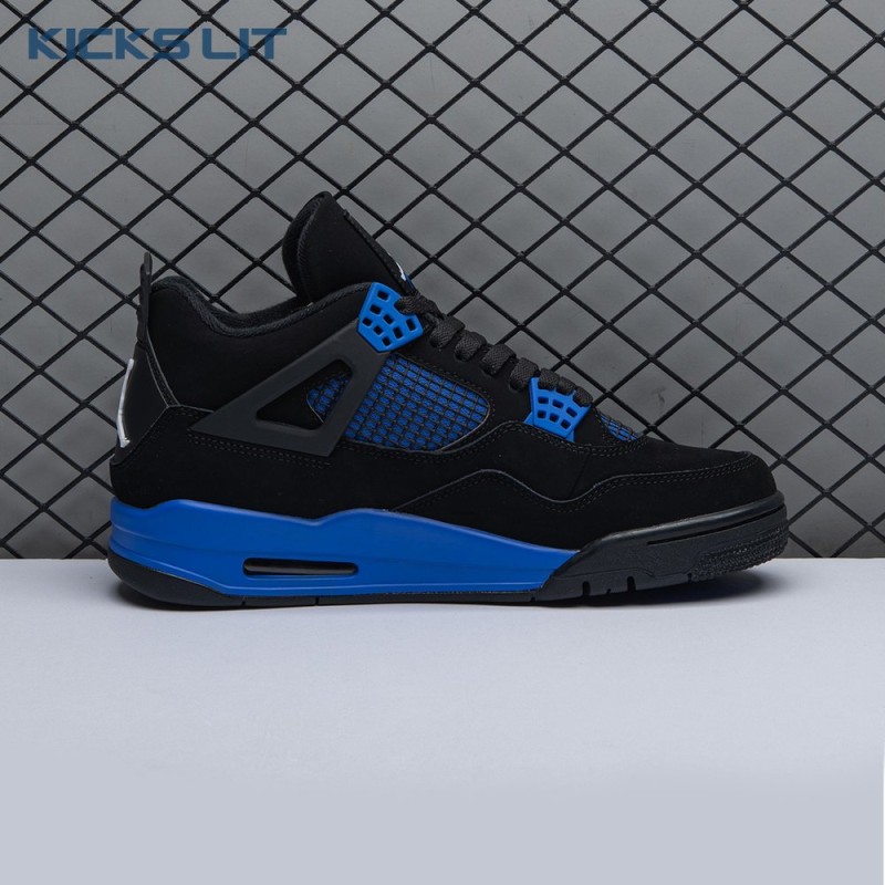 Jordan 4 Retro Black Blue Men's Jordan 4 Retro Black Blue Men's