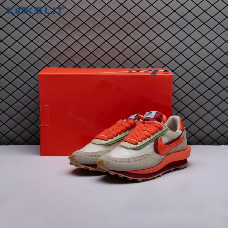 Nike LD Waffle CLOT Kiss of Death Net Orange Blaze DH1347-100 Unisex