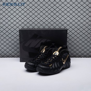 Nike Air Foamposite Pro Black Metallic Gold 624041-009 Unisex