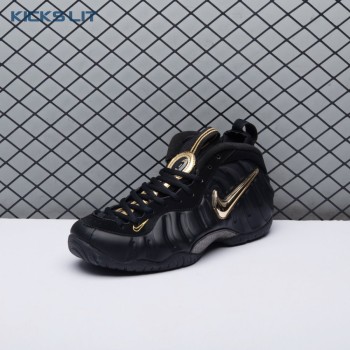 Nike Air Foamposite Pro Black Metallic Gold 624041-009 Unisex