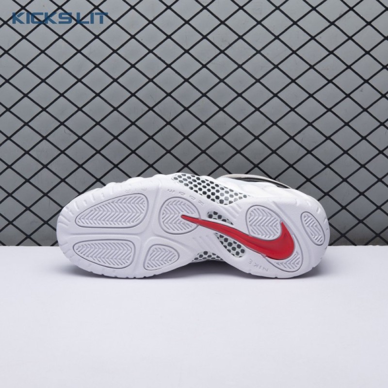 Nike Air Foamposite Pro White Black University Red 624041-103 Unisex Nike Air Foamposite Pro White Black University Red 624041-103 Unisex