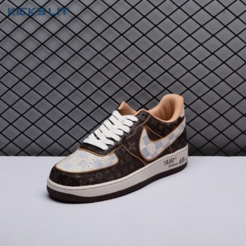 Nike Air Force 1 Low Monogram Brown Damier Azur Unisex Nike Air Force 1 Low Monogram Brown Damier Azur Unisex