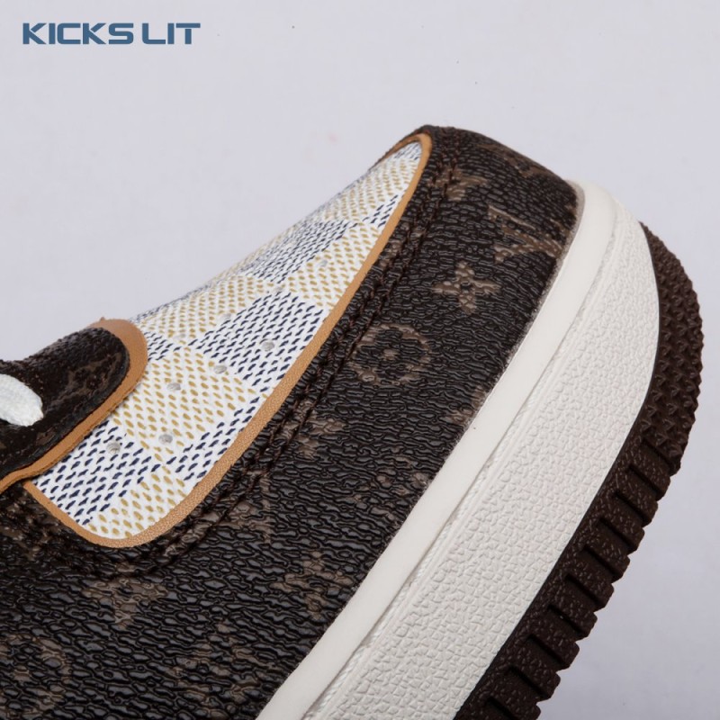 Nike Air Force 1 Low Monogram Brown Damier Azur Unisex Nike Air Force 1 Low Monogram Brown Damier Azur Unisex