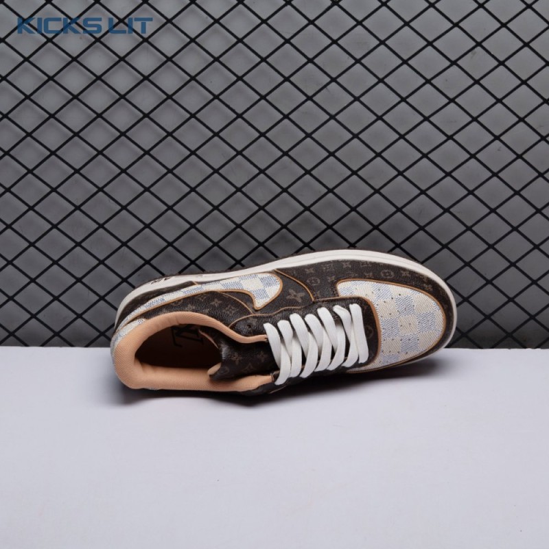 Nike Air Force 1 Low Monogram Brown Damier Azur Unisex Nike Air Force 1 Low Monogram Brown Damier Azur Unisex