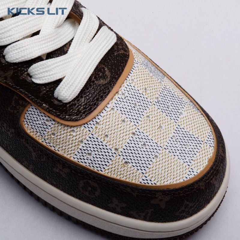 Nike Air Force 1 Low Monogram Brown Damier Azur Unisex Nike Air Force 1 Low Monogram Brown Damier Azur Unisex