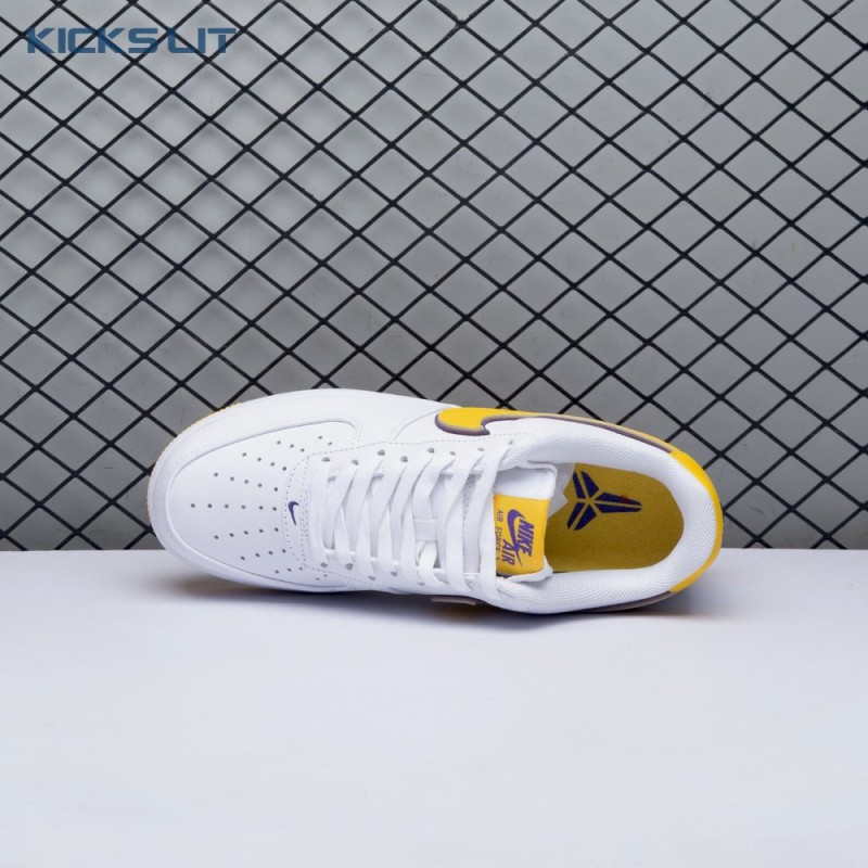 Nike Air Force 1 Low Retro QS Kobe Bryant Lakers Home FZ1151-100 Unisex