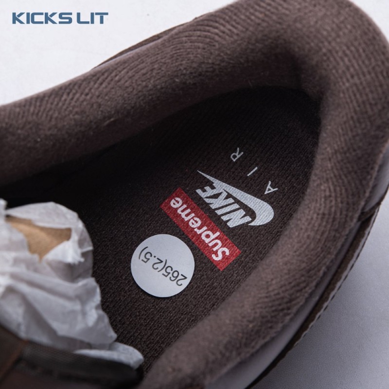 Nike Air Force 1 Low Supreme Baroque Brown CU9225-200 Unisex Nike Air Force 1 Low Supreme Baroque Brown CU9225-200 Unisex