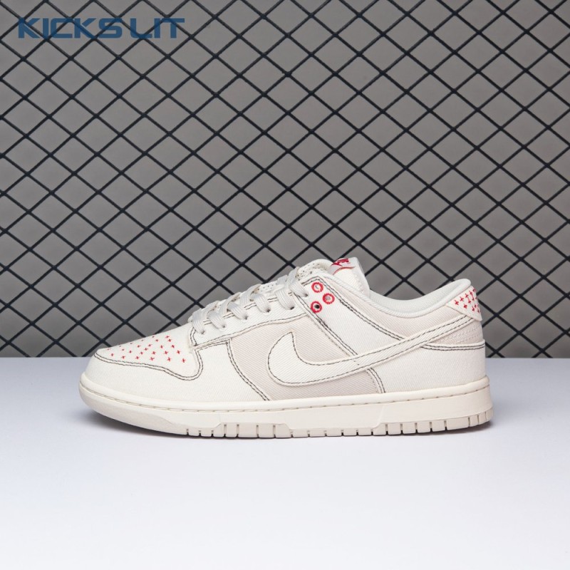 Nike Dunk Low Light Orewood Brown Sashiko DV0834-100 Unisex Nike Dunk Low Light Orewood Brown Sashiko DV0834-100 Unisex