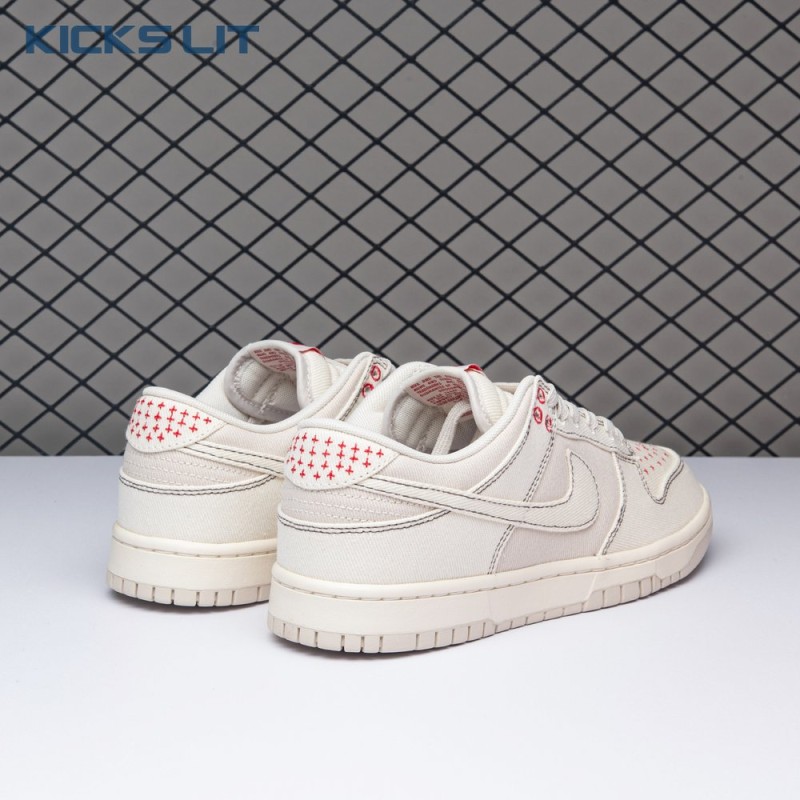 Nike Dunk Low Light Orewood Brown Sashiko DV0834-100 Unisex Nike Dunk Low Light Orewood Brown Sashiko DV0834-100 Unisex