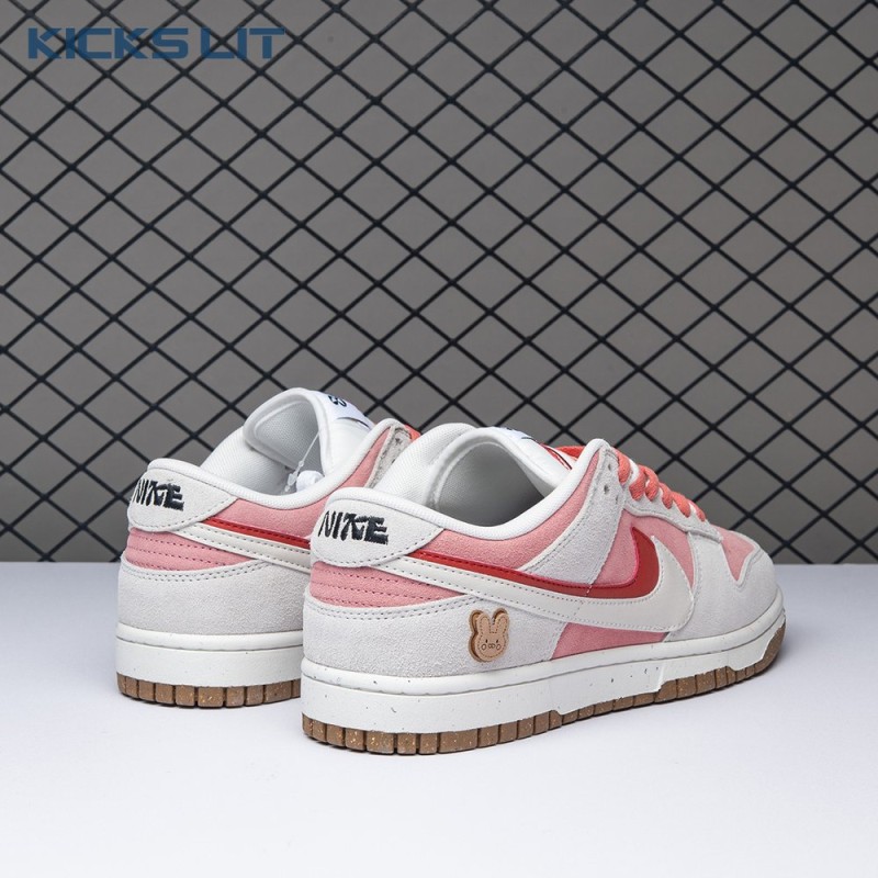 Nike SB Dunk Low SE 85 Double Swoosh Sail Red Pink DO9457-110 Women's Nike SB Dunk Low SE 85 Double Swoosh Sail Red Pink DO9457-110 Women's