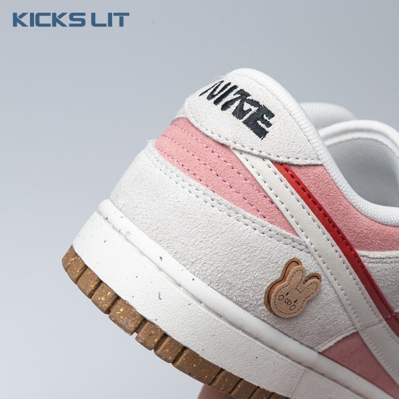 Nike SB Dunk Low SE 85 Double Swoosh Sail Red Pink DO9457-110 Women's Nike SB Dunk Low SE 85 Double Swoosh Sail Red Pink DO9457-110 Women's