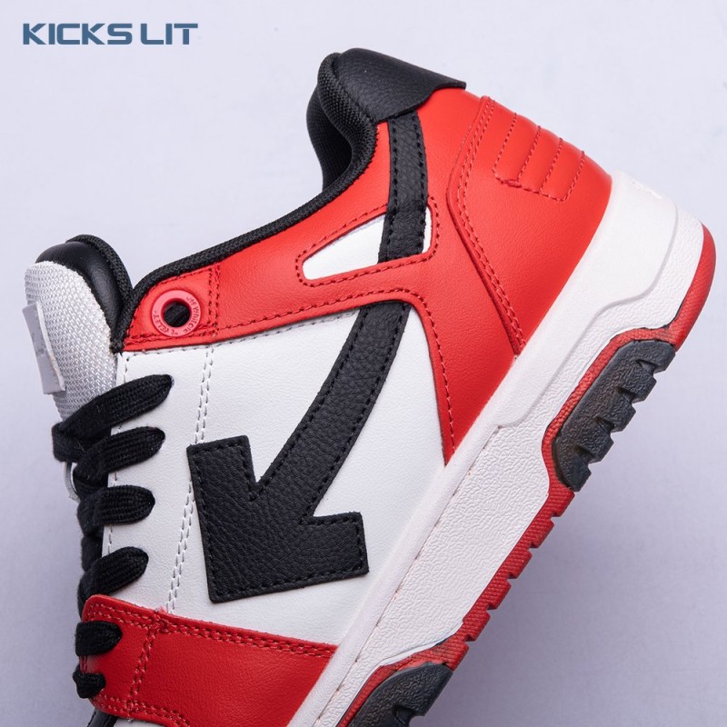 OFF-WHITE Out Of Office OOO Low Tops Black White Red Unisex OFF-WHITE Out Of Office OOO Low Tops Black White Red Unisex