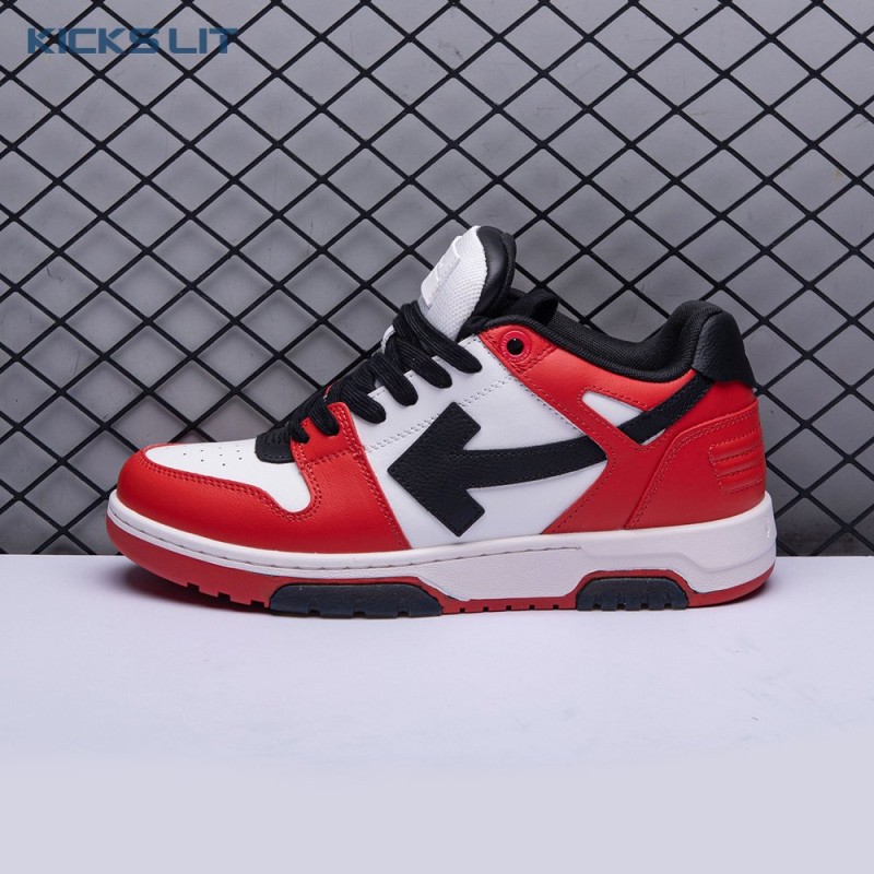 OFF-WHITE Out Of Office OOO Low Tops Black White Red Unisex OFF-WHITE Out Of Office OOO Low Tops Black White Red Unisex