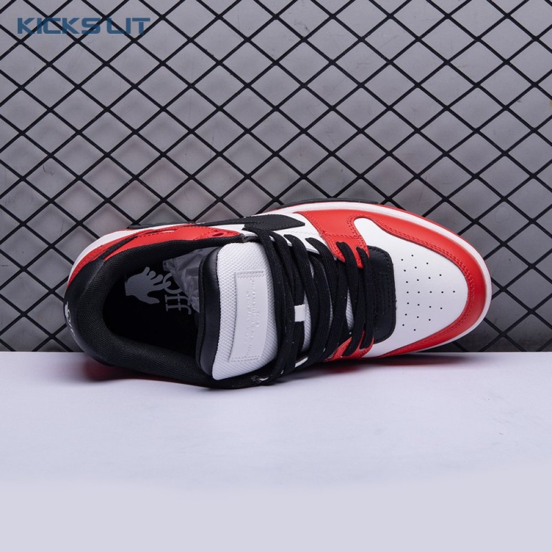 OFF-WHITE Out Of Office OOO Low Tops Black White Red Unisex OFF-WHITE Out Of Office OOO Low Tops Black White Red Unisex