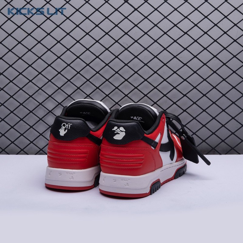 OFF-WHITE Out Of Office OOO Low Tops Black White Red Unisex OFF-WHITE Out Of Office OOO Low Tops Black White Red Unisex