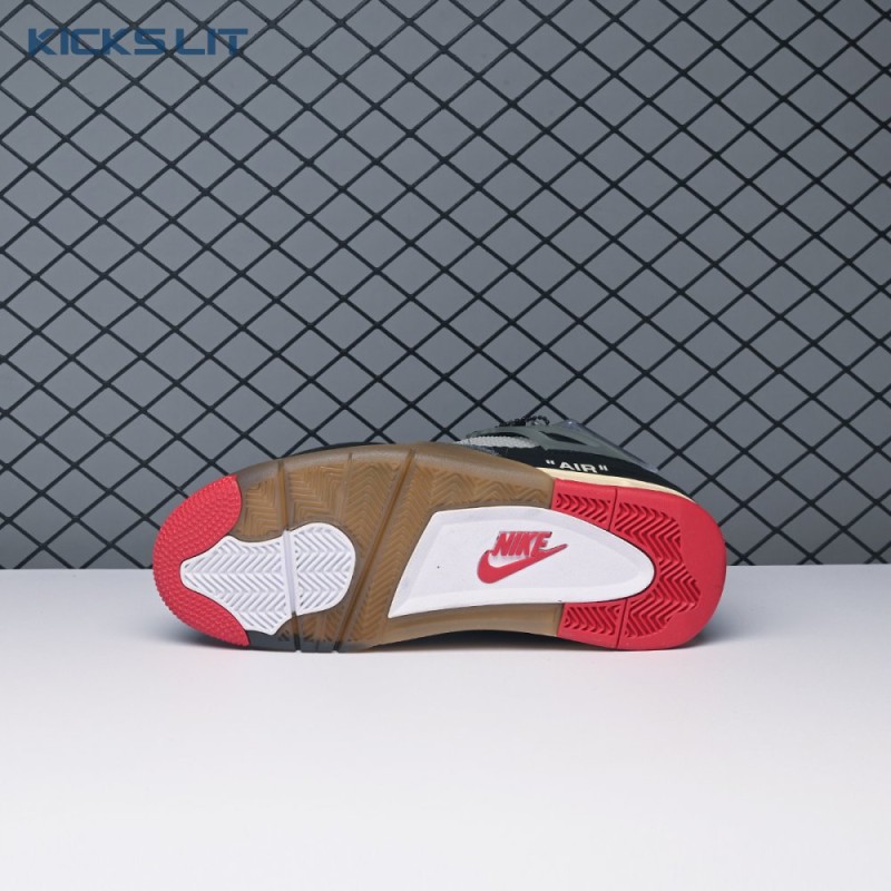 Off-White X Air Jordan 4 Bred CV9388-001 Men's Off-White X Air Jordan 4 Bred CV9388-001 Men's