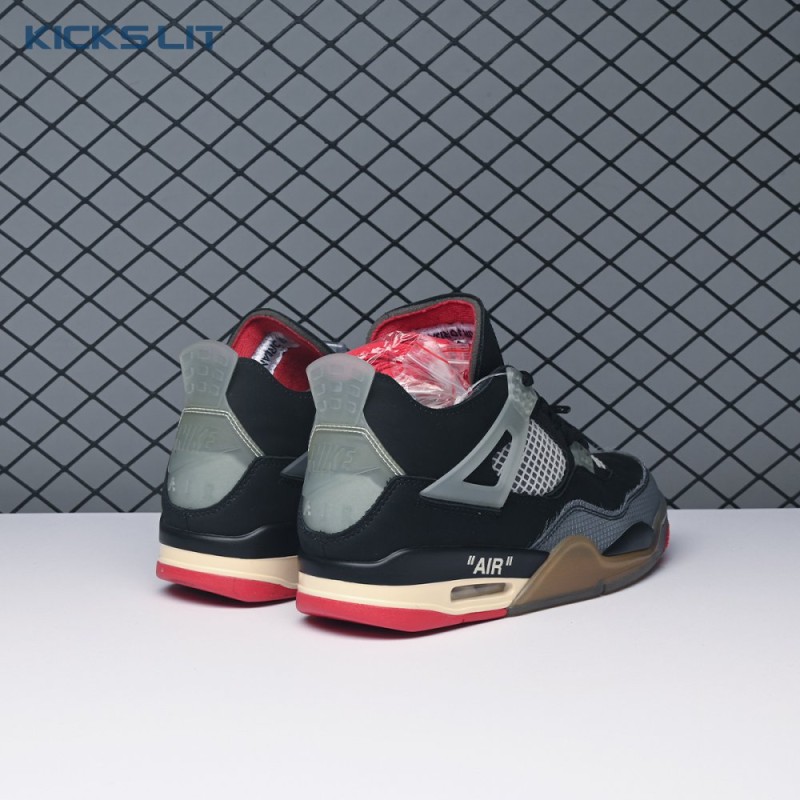 Off-White X Air Jordan 4 Bred CV9388-001 Men's Off-White X Air Jordan 4 Bred CV9388-001 Men's