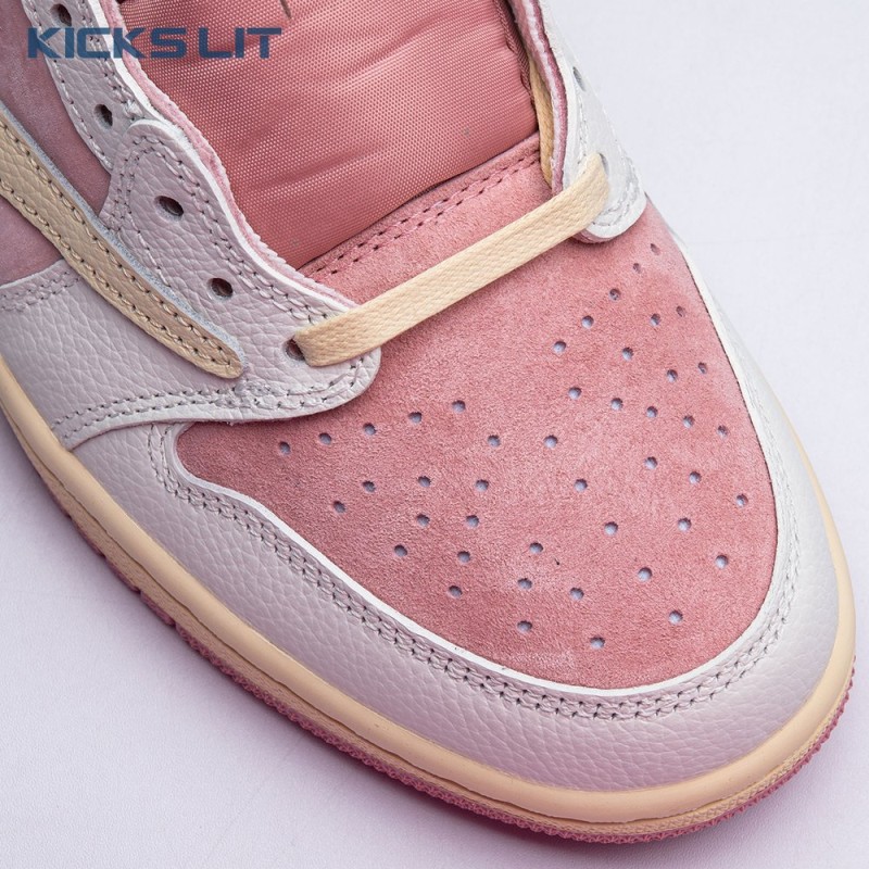 Travis Scott x Air Jordan 1 Low OG Pink Beige Red DM7866-600 Unisex