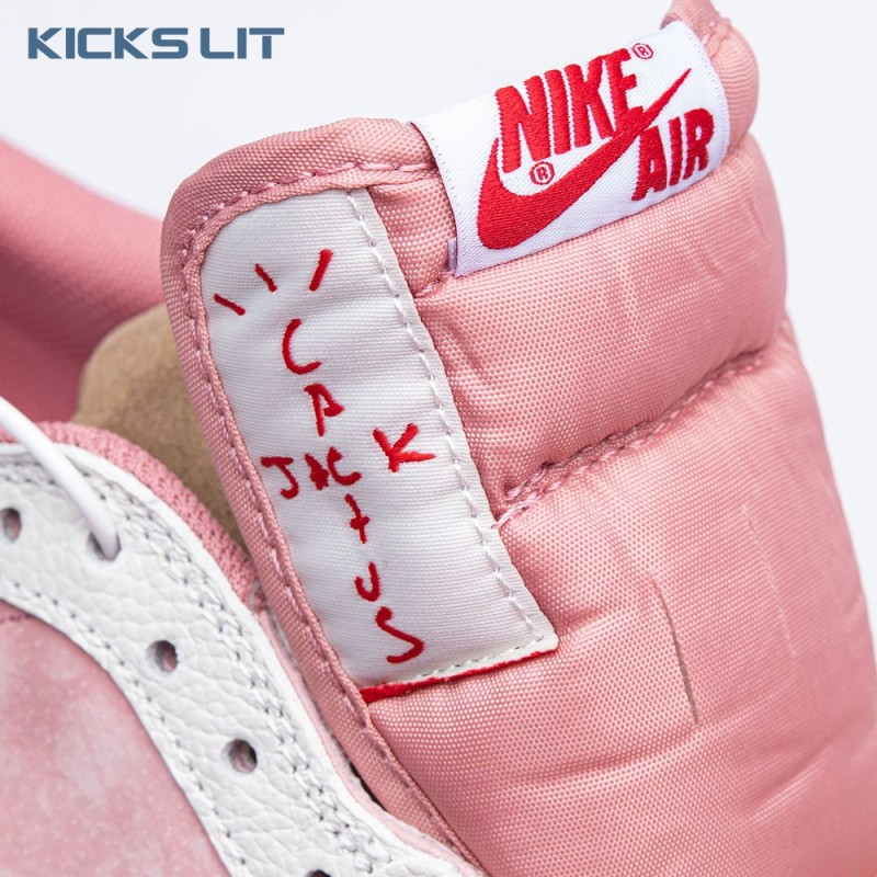 Travis Scott x Air Jordan 1 Low OG Pink Beige Red DM7866-600 Unisex