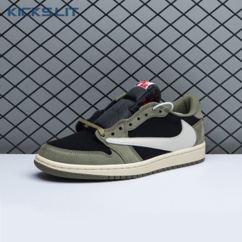 Travis Scott x Air Jordan 1 Low OG Black Olive DM7866-001 Unisex