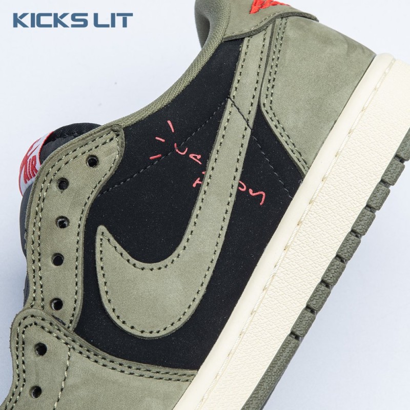 Travis Scott x Air Jordan 1 Low OG Black Olive DM7866-001 Unisex