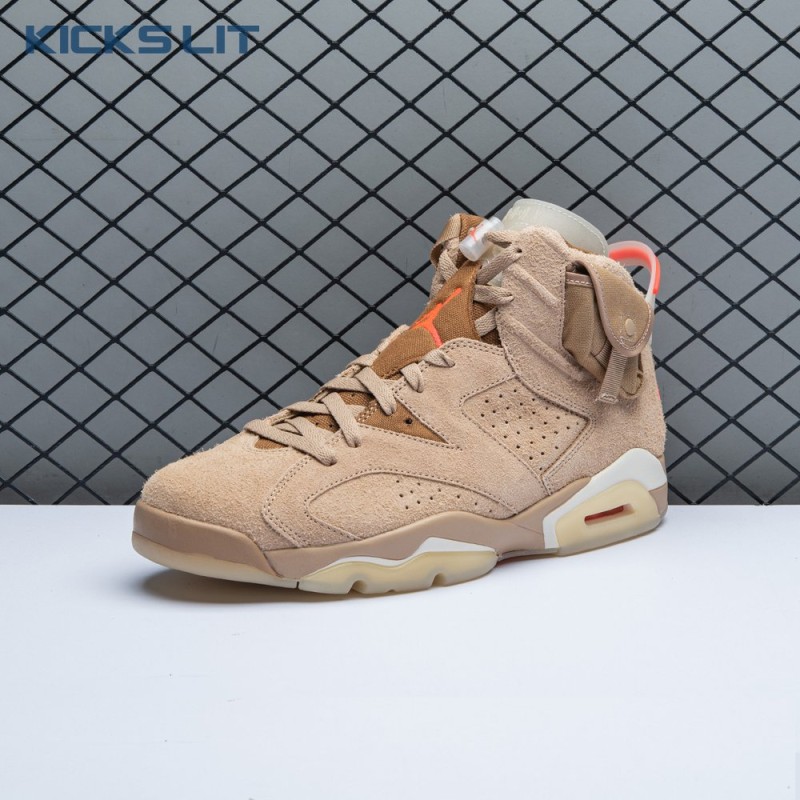 Travis Scott x Air Jordan 6 Retro 'British Khaki' Men's Travis Scott x Air Jordan 6 Retro 'British Khaki' Men's