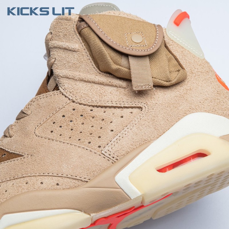 Travis Scott x Air Jordan 6 Retro 'British Khaki' Men's Travis Scott x Air Jordan 6 Retro 'British Khaki' Men's
