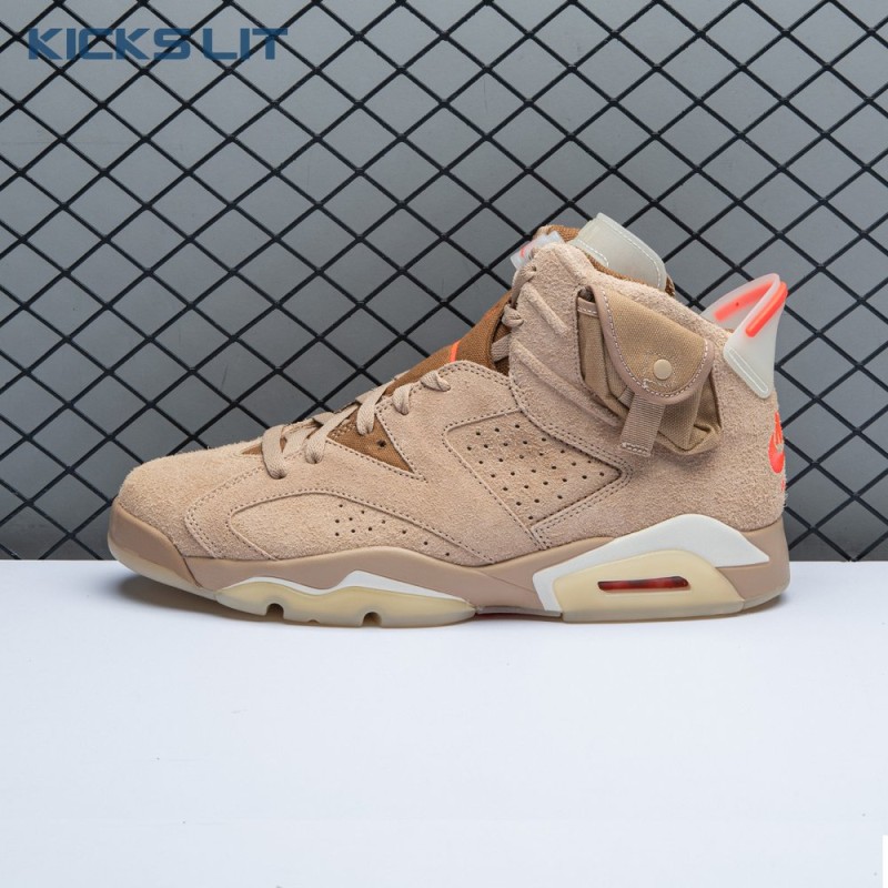 Travis Scott x Air Jordan 6 Retro 'British Khaki' Men's Travis Scott x Air Jordan 6 Retro 'British Khaki' Men's