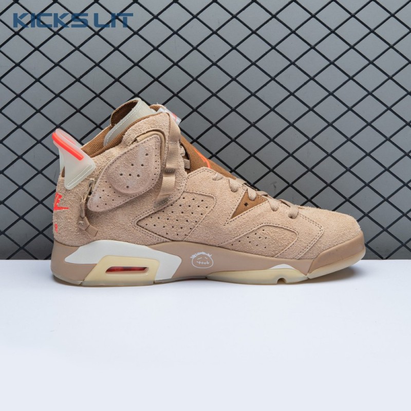 Travis Scott x Air Jordan 6 Retro 'British Khaki' Men's Travis Scott x Air Jordan 6 Retro 'British Khaki' Men's