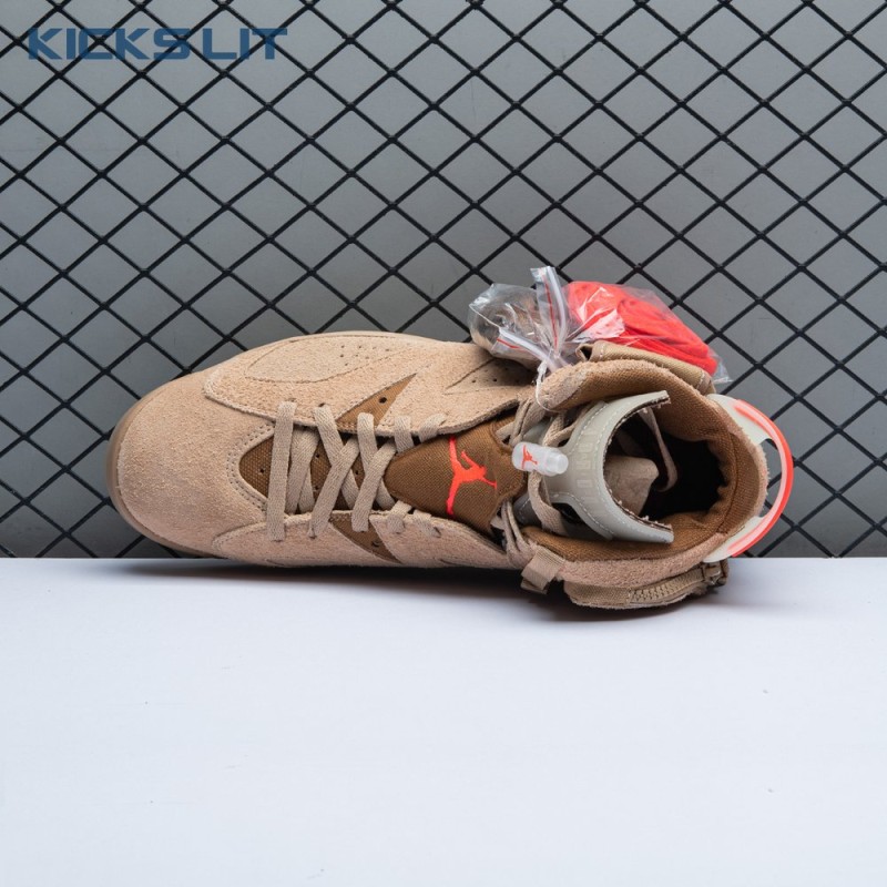 Travis Scott x Air Jordan 6 Retro 'British Khaki' Men's Travis Scott x Air Jordan 6 Retro 'British Khaki' Men's