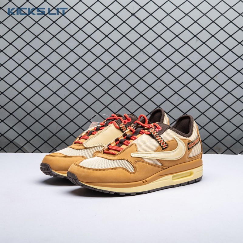 Nike Air Max 1 Travis Scott Cactus Jack Wheat Lemon Drop DO9392-701 Unisex Nike Air Max 1 Travis Scott Cactus Jack Wheat Lemon Drop DO9392-701 Unisex