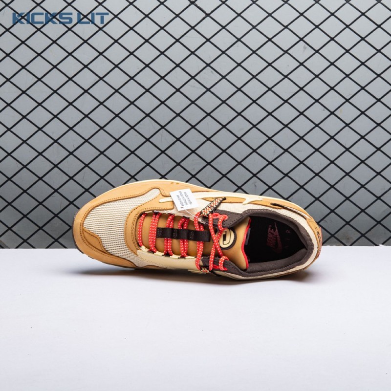 Nike Air Max 1 Travis Scott Cactus Jack Wheat Lemon Drop DO9392-701 Unisex Nike Air Max 1 Travis Scott Cactus Jack Wheat Lemon Drop DO9392-701 Unisex